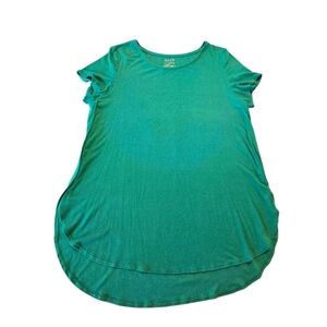 Apt. 9 Womens Green Short Sleeve Pull Over Top Size L C34